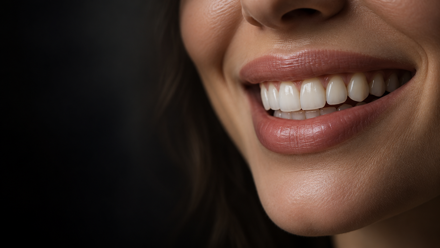 AI-generated illustrative close-up of a smile